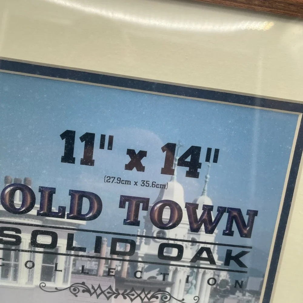 Old Town Solid Oak Collection 11x14 Picture Frame with Double Bevel Mats
